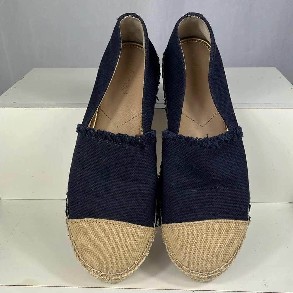 J. McLaughlin Redding Navy Canvas Espadrilles.‎